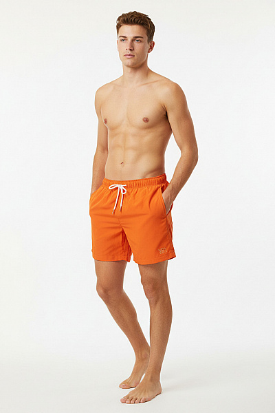 Pánské Koupací Kraťasy Oranžové Vel. S