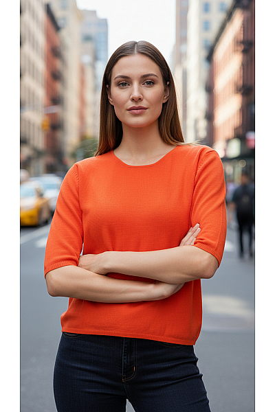 Smith & Soul Dámský Svetr Červený Outlet Vel. L