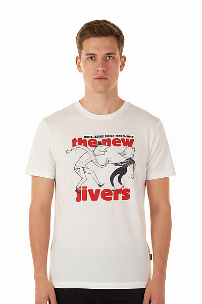 Pánské Tričko S Potiskem Bílé Pepe Jeans Vel. M