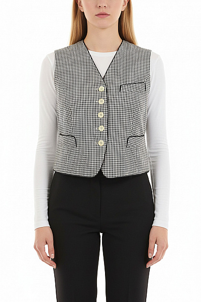 Kratká Dámská Vesta Šedá Vel. M