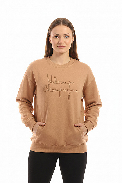 Dámská Mikina Bez Zapínání Hnědá Outlet Vel.  L