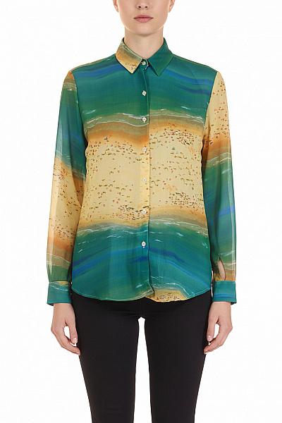 Vzorovaná Dámská Košile Barevná Vel. 38