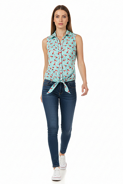 Dámská Košile Modrá Vel. S