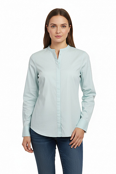 Dámská Košile Modrá Second Hand Vel. L