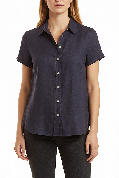 Dámská Košile Lněná Modrá Esmara Second Hand Vel. 42