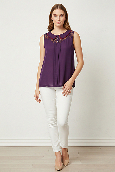  Halenka Jednobarevná Fialová ATMOSPHERE Vel. 42