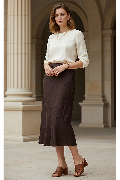 LINDEX Dlouhá  Sukně Černá Vel.  M