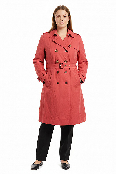 Dámský Trenčkot Růžový Vel. L