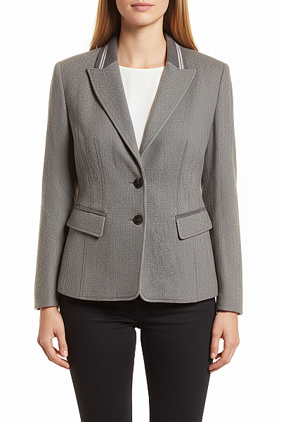 Riani Krátký Dámský Kabátek Vlněný Šedý Vel. 46