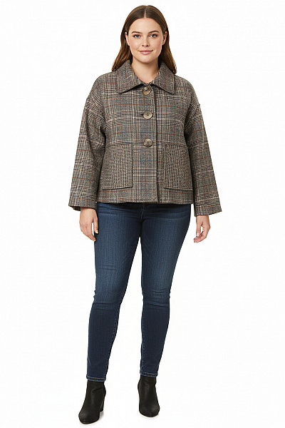 Krátký Dámský Kabát Barevný