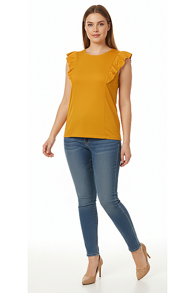 Dámské Tílko Žluté Vel.  50