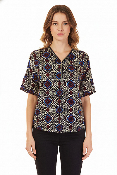 Vzorovaná  Halenka Barevná Vel. 36