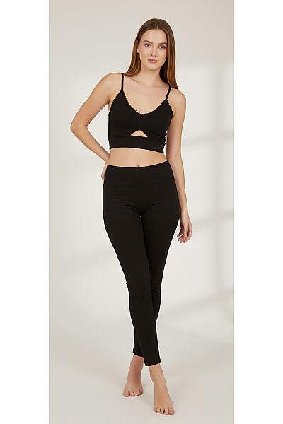 Dámský Top Polyesterový Černý  Outlet