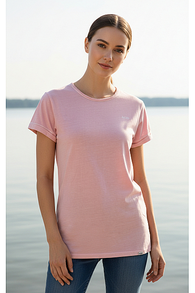 Jednoduché Dámské Tričko Růžové Vel. XS