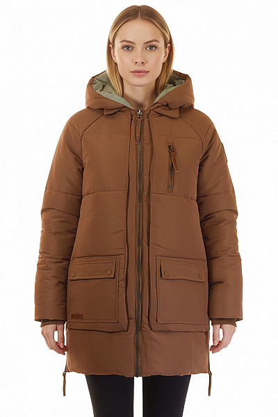 Zimní Dámská Bunda Hnědá Vel. M