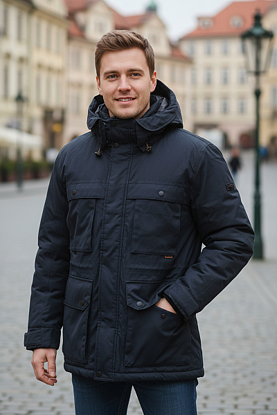 Pánská Bunda Modrá Camel Active Second Hand Vel. 54