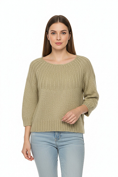 Dámský Pulovr Zelený NOA Vel. M