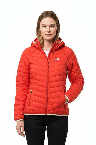 Prošívaná Dámská Bunda Červená Jack Wolfskin Vel.  M