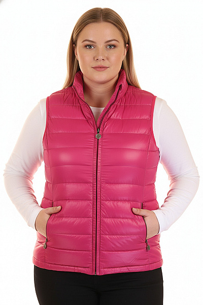 Teplá Dámská Vesta Růžová Blaumax Second Hand Vel. XL