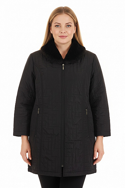 Ulla Popken Prošívaná Dámská Bunda Černá Vel. 50/52
