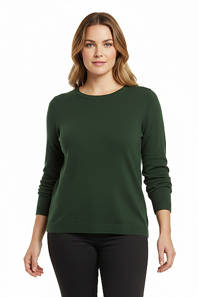 Christian Berg Dámský Svetr Vlněný Zelený Second Hand Vel. 46