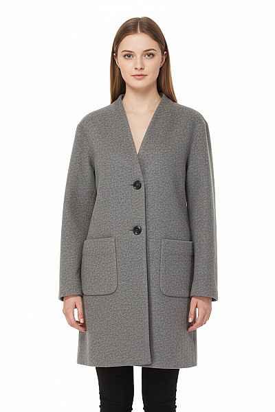 Dámský Kabát Šedý