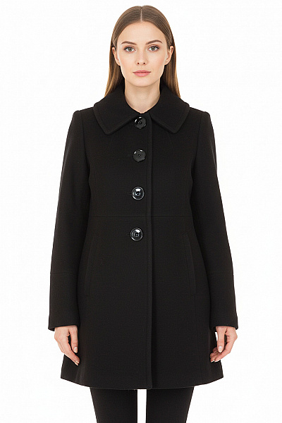 Krátký Dámský Kabátek Vlněný Černý FUCHS SCHMITT