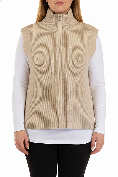 ONLY Kratká Dámská Vesta Béžová Vel. XXL