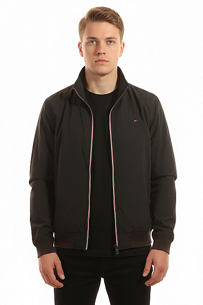 TOMMY HILFIGER Pánská Přechodné Bundy Černá Second Hand Vel. L