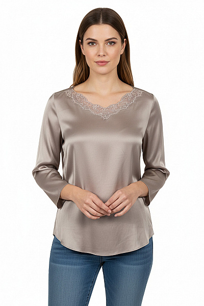 LUISA CERANO Halenka Hedvábná Šedá