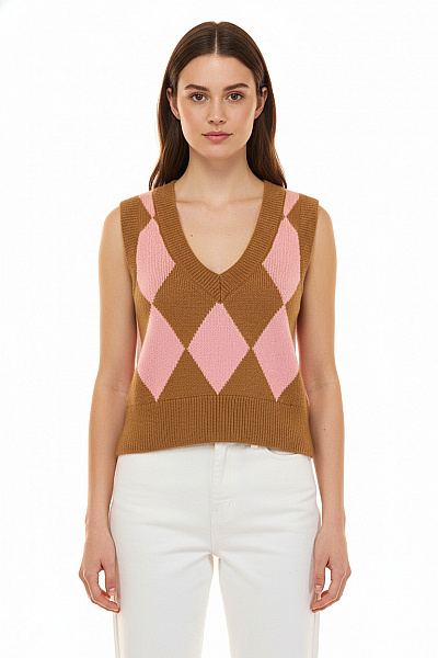 Kratká Dámská Vesta Barevná STRADIVARIUS Vel.  M