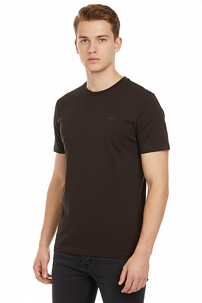 Jednoduché Pánské Tričko Černé Hugo Boss Vel. S