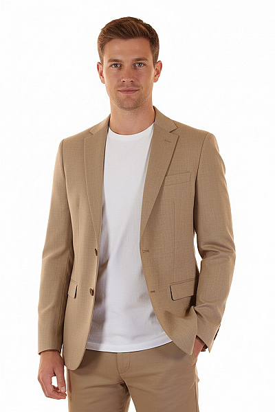 Pánské Sako Béžové SELECTED Second Hand Vel. 46
