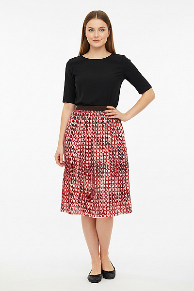 Plisováná  Sukně Červená Vel. 38