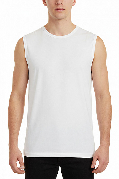 MC NEAL Jednoduché Pánské Tričko Bílé Outlet Vel. S