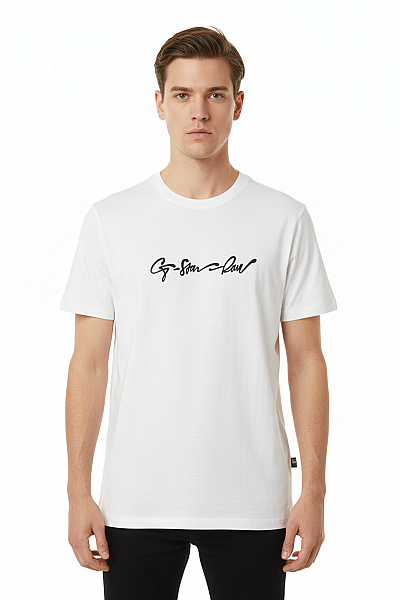 Pánské Tričko S Potiskem Bílé G-Star Vel. M