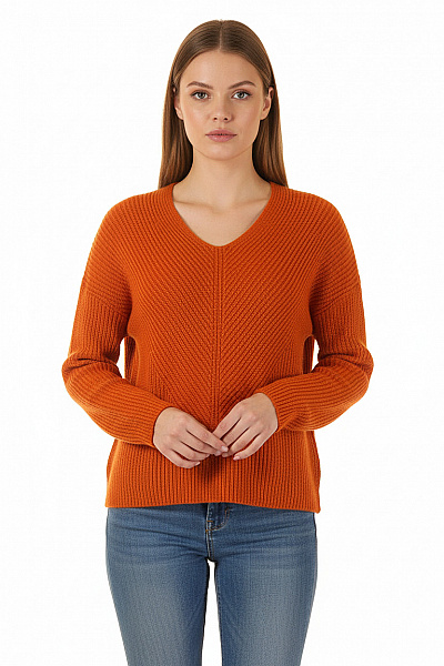 Dámský Svetr Oranžový TOM TAILOR Second Hand Vel. XXL