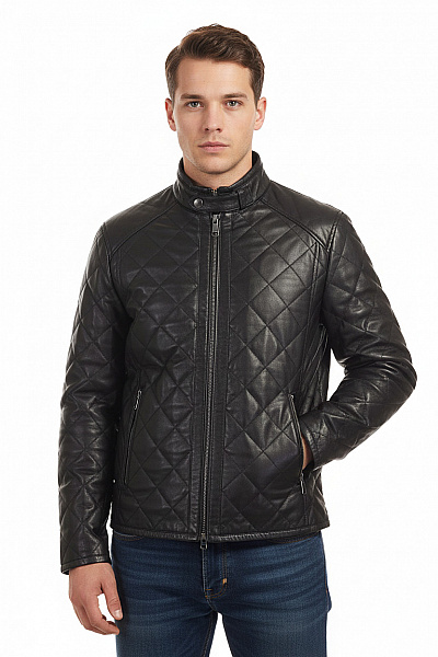 Pánská Přechodné Bundy Koženková Černá JOOP! Vel. 48