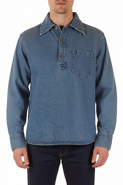 Pánské Tričko S Límečkem Modré MANGO Vel. S