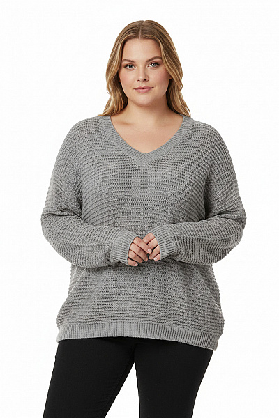 Dámský Svetr Šedý MORE & Vel. 42