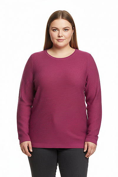 Dámský Svetr Fialový TOM TAILOR Outlet Vel. XXL