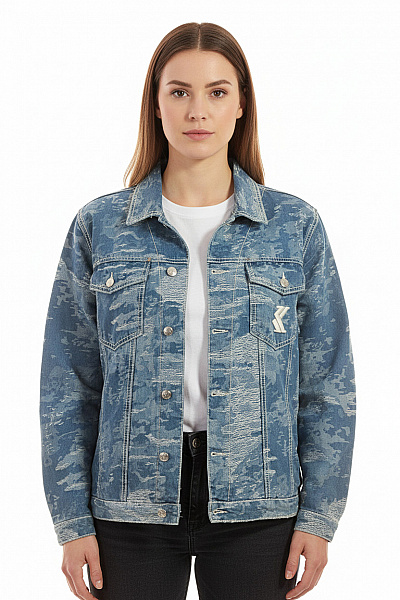 Dámská Přechodné Bundy Polyesterová Modrá 