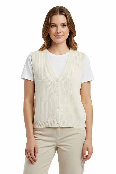 MANGO Dámská Vesta Bílá Second Hand Vel.  S