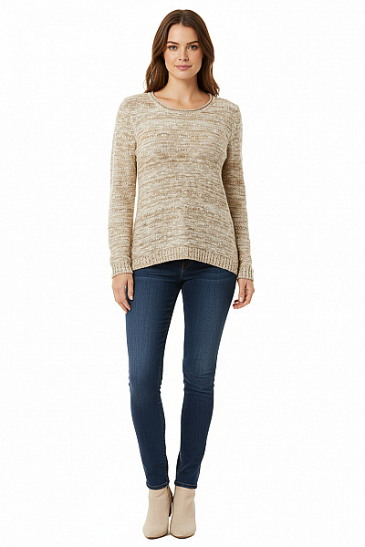 Dámský Svetr Béžový Canda Vel. L