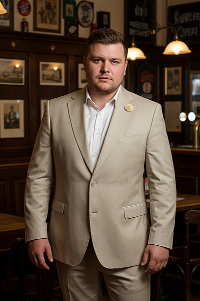 Carl Gross Společenské Pánské Sako Vlněné Šedé Vel.  28