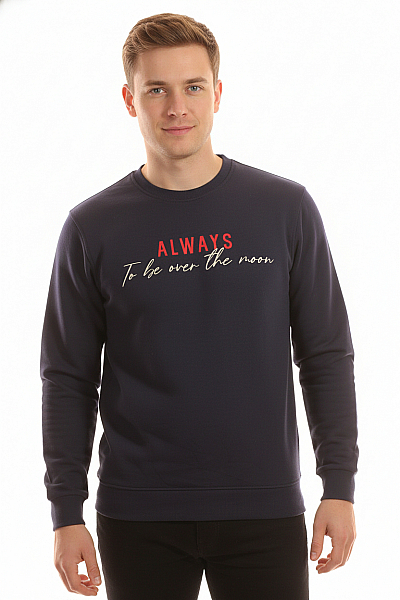 Pánská Mikina Modrá Cotton & Silk Vel. M