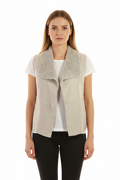 Kratká Dámská Vesta Šedá Esmara Vel.  44/46