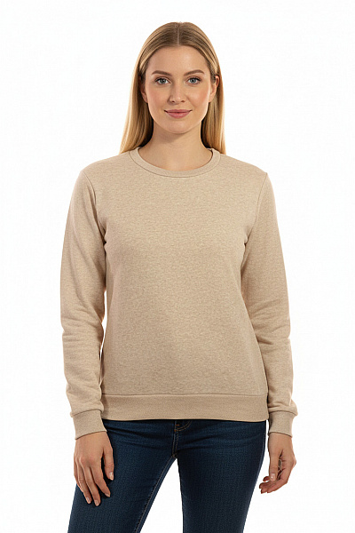 Dámská Mikina Bez Zapínání Béžová Vel. L