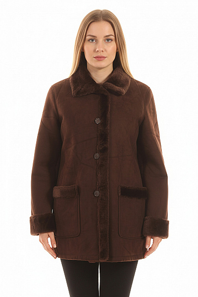 Dámský Kožich Hnědý Second Hand Vel. 40