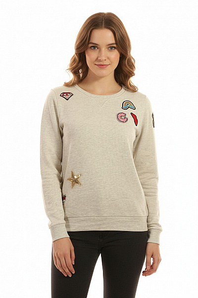 S.OLIVER Dámská Mikina Bez Zapínání Šedá Vel. 38